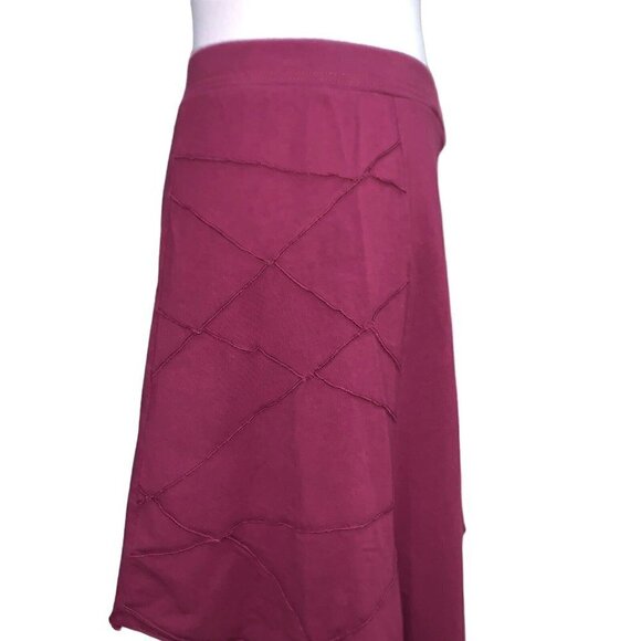 Luna Design Women's M Medium Skirt Elastic Waist Asymmetrical Hemline Textured - Picture 4 of 7